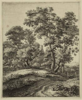 Anthonie Waterloo, Dutch, 1610-1690, Mother and Her Three Children Resting by the Roadside, 17th
