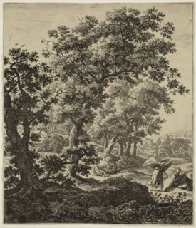 Anthonie Waterloo, Dutch, 1610-1690, Angel Appearing to Hagar, 17th century, etching and drypoint