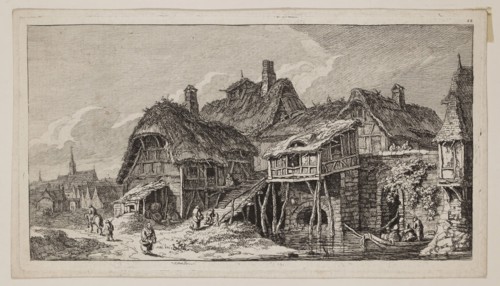 Franz Edmund Weirotter, Austrian, 1730-1773, Cottages, 18th century, etching printed in black ink