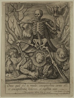 Jerome Wierix, Netherlandish, 1553-1619, Death Triumphing over All That Is in the World, the Lust