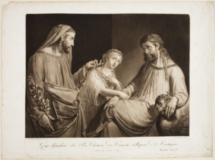 Franz Wrenk, German, 1766-1830, Gorgo Dissuading His Son Cleomenes from the Warlike Councils of