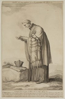 after Abraham Bloemaert, Netherlandish, 1564-1651, Saint Odulphus, between 1610 and 1669, engraving