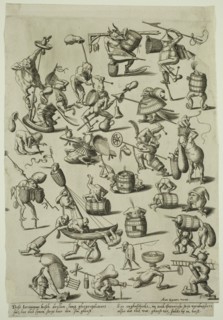 Unknown (Flemish), after Hieronymus Bosch, Netherlandish, 1470-1516, Various Fantastic Figures,
