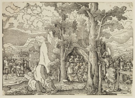 Hans Brosamer, German, 1500-1552, Saint John the Baptist Preaching, between 1500 and 1552, woodcut