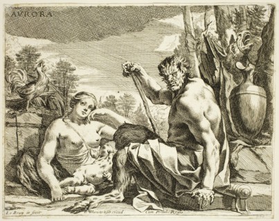 Charles Le Brun, French, 1619-1690, Aurora, between 1619 and 1690, etching printed in black ink on