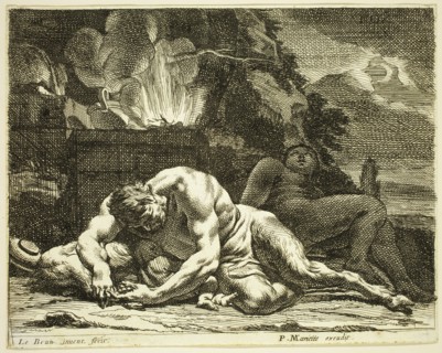 Charles Le Brun, French, 1619-1690, Nox, between 1619 and 1690, etching printed in black ink on