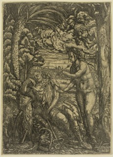 Hans Burgkmair, German, 1473-1531, Venus and Mercury, 1520, etching printed in black ink on wove?