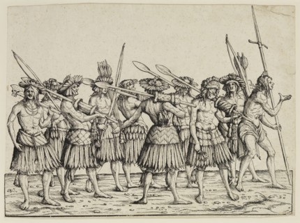 Hans Burgkmair, German, 1473-1531, People of Calicut, ca. 1526, woodcut printed in black ink on