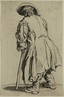 Jacques Callot, French, 1592-1635, Le vieux mendiant a une seul bequille, early 17th century,