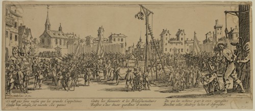 Unknown (French), after Jacques Callot, French, 1592-1635, L'Estrapade, between late 18th and 19th