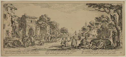 Unknown (French), after Jacques Callot, French, 1592-1635, Les mourants sur le bord des routes,