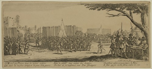 Unknown (French), after Jacques Callot, French, 1592-1635, L'Erolement des troupes, between late