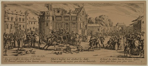 Unknown (French), after Jacques Callot, French, 1592-1635, Devastation d'un monastere, between late