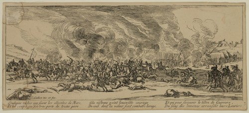 Unknown (French), after Jacques Callot, French, 1592-1635, La bataille, between late 18th and 19th