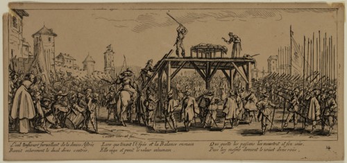 Unknown (French), after Jacques Callot, French, 1592-1635, La roue, between late 18th and 19th