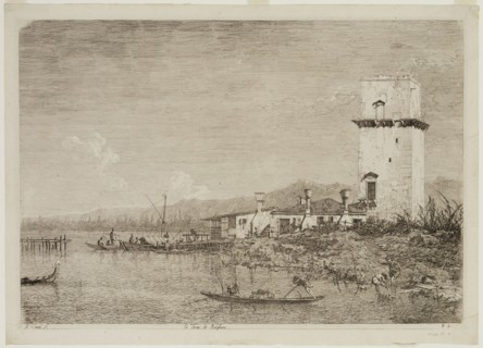 Canaletto, Italian, 1697-1768, The Tower of Malghera, between 1735 and 1746, etching printed in