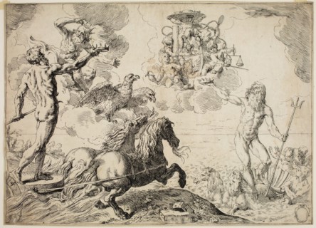 Simone Cantarini, Italian, 1612-1648, Le Quos Ego, between 1612 and 1648, etching printed in black