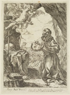 Domenico Maria Canuti, Italian, 1620-1684, after Guido Reni, Italian, 1575-1642, Saint Francis of