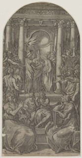 Gian Jacopo Caraglio, Italian, 1500-1570, after Parmigianino, Italian, 1503-1540, Marriage of the