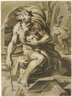 Ugo da Carpi, Italian, 1480-1532, after Parmigianino, Italian, 1503-1540, Diogenes, late 15th