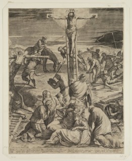 Agostino Carracci, Italian, 1557-1602, after Tintoretto, Italian, 1519-1594, The Crucifixion, 1589,