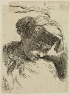 Giovanni Benedetto Castiglione, Italian, 1616 - 1670, Young Man with His Head Leaning against His
