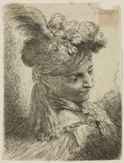 Giovanni Benedetto Castiglione, Italian, 1616 - 1670, Young Man Wearing a Fur Headdress with a