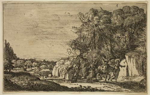 Claude Gellée, French, 1600-1682, The Flight into Egypt, between 1630 and 1633, etching printed in