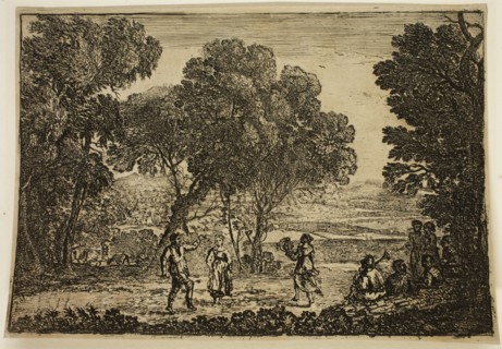 Claude Gellée, French, 1600-1682, Villagers Dancing, ca. 1651, etching printed in black ink on laid