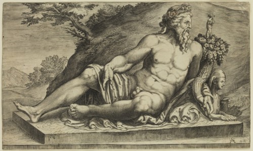Cherubino Alberti, Italian, 1553-1615, The River Nile, 1576, etching printed in black ink on laid