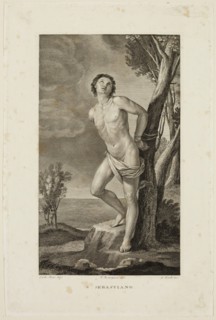 Giuseppe Asioli, Italian, 1783-1845, after Guido Reni, Italian, 1575-1642, Saint Sebastian, between