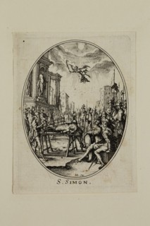 Nicolas Cochin, French, 1610-1686, S. Simon, between 1610 and 1686, etching printed in black ink on