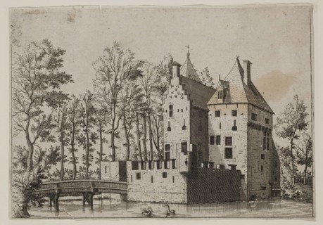 Jan Duetecum, Dutch, Landscape No. 8, ca. 1559, etching and engraving printed in black ink on laid