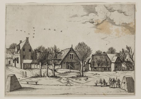 Jan Duetecum, Dutch, Landscape No. 11, ca. 1561, etching and engraving printed in black ink on laid