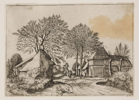 Jan Duetecum, Dutch, Landscape No. 7, ca. 1559, etching printed in black ink on laid paper, Sheet