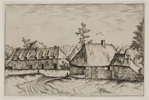Jan Duetecum, Dutch, Landscape No. 18, ca. 1561, etching and engraving printed in black ink on laid