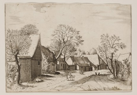 Jan Duetecum, Dutch, Landscape No. 12, ca. 1559, etching and engraving printed in black ink on laid