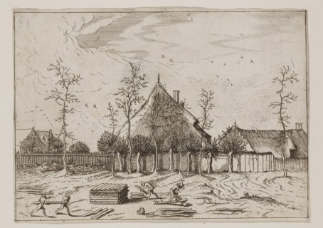 Jan Duetecum, Dutch, Landscape No. 3, ca. 1559, etching and engraving printed in black ink on laid