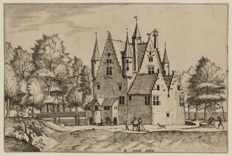 Jan Duetecum, Dutch, Landscape No. 5, ca. 1561, etching and engraving printed in black ink on laid