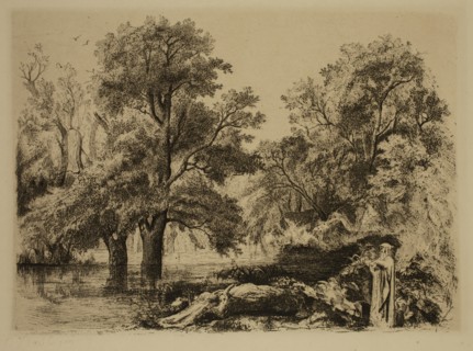 Unknown (French), after Charles François Daubigny, French, 1817-1878, Le moine, ca. 1837,
