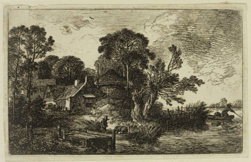 Christian Wilhelm Ernst Dietrich, German, 1712-1774, Village, 1744, etching printed in black ink on