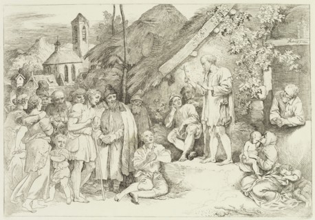 Christian Wilhelm Ernst Dietrich, German, 1712-1774, Preaching of St. James, 1740, etching printed