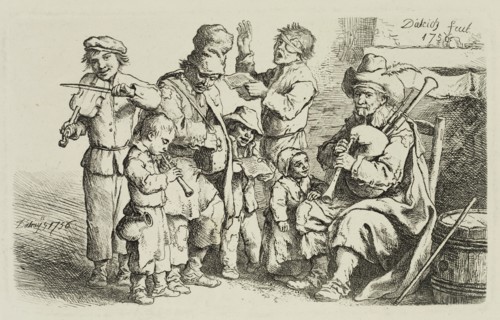 Christian Wilhelm Ernst Dietrich, German, 1712-1774, Musicians, 1756, etching printed in black ink