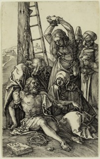 Albrecht Dürer, German, 1471-1528, Lamentation, 1507, engraving printed in black ink on laid paper,