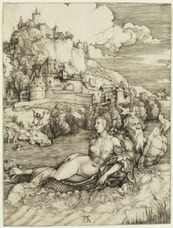 Albrecht Dürer, German, 1471-1528, The Sea Monster, 1498, engraving printed in black ink on laid