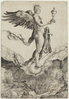Albrecht Dürer, German, 1471-1528, Nemesis, between 1501 and 1502, engraving printed in black ink