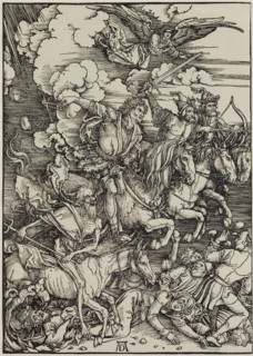 Albrecht Dürer, German, 1471-1528, The Four Horsemen, between 1497 and 1498, woodcut printed in