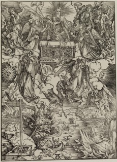 Albrecht Dürer, German, 1471-1528, The Seven Angels with the Trumpets, ca. 1496, woodcut printed in