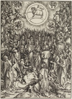 Albrecht Dürer, German, 1471-1528, The Adoration of the Lamb, ca. 1496, woodcut printed in black