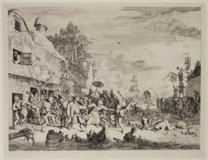 Cornelius Dusart, Dutch, 1660-1704, The Village Fair, 1685, etching printed in black ink on laid